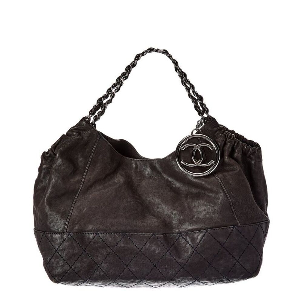 Chanel Black Quilted Leather Chain Shoulder Bag (Authentic Pre-Loved)